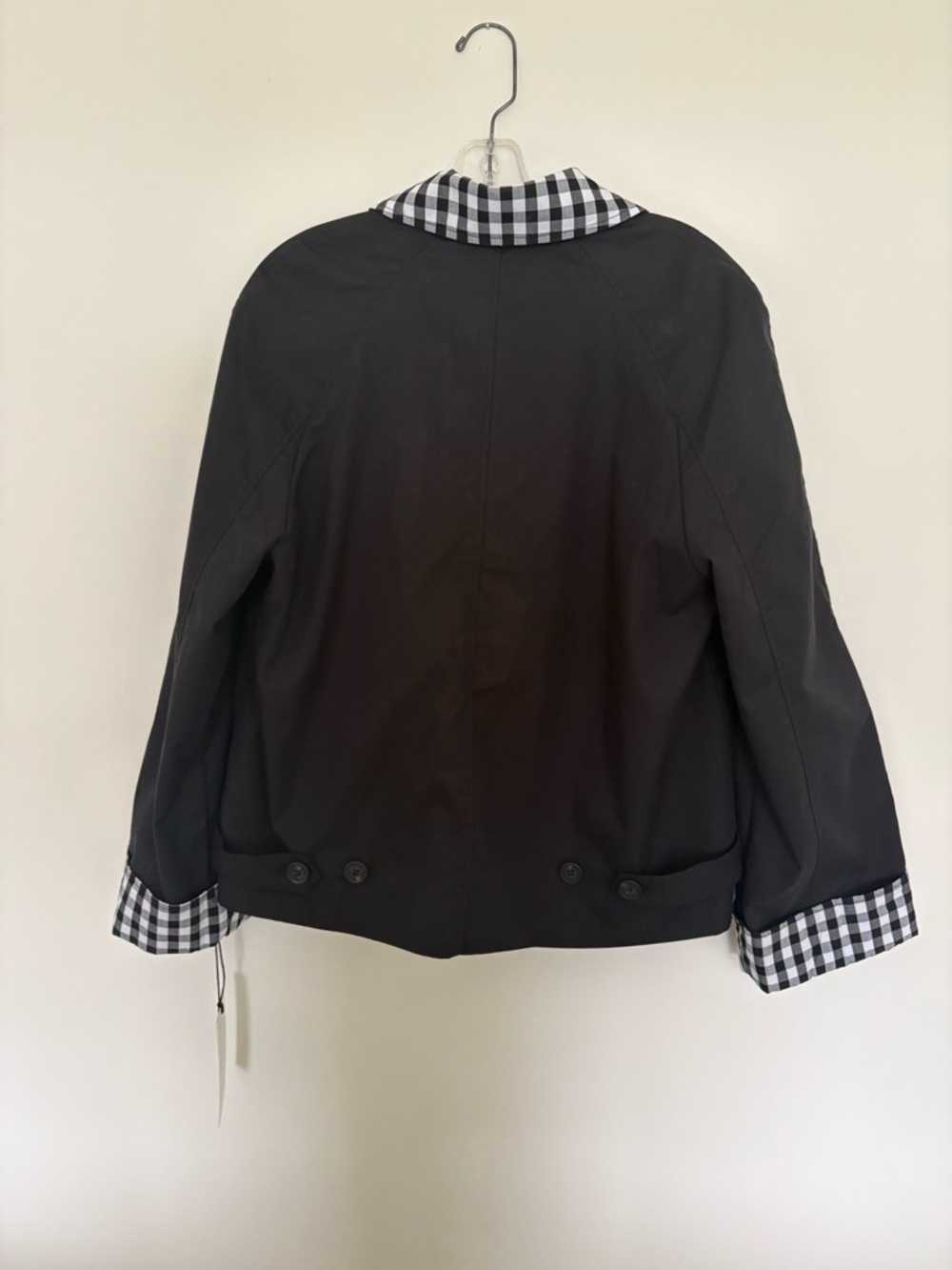 Bagatelle Collection Black Jacket with Gingham Trim – Size Large – NWT 🖤 - Picture 9 of 12